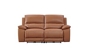 Hailey Adobe Orange Leather/PVC Sofa by BH Furniture
