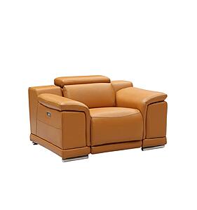Hartley Camel Leather Power Recliner Chair by BH Furniture