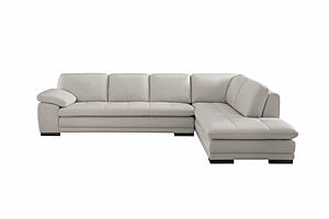ML157 V990 Smoke Top Grain Leather Sectional by BH Furniture