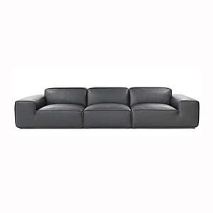 Walker Dark Mocha Leather 3-Seater Oversized Sofa by BH Furniture