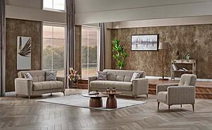 Levi Beige Loveseat by Casamode