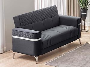 Lucas Black Loveseat by Casamode