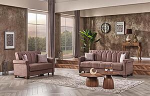 Nova Brown Loveseat Sleeper by Casamode