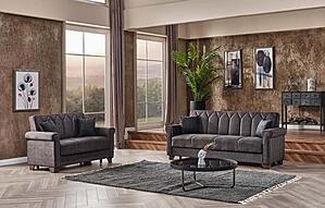 Nova Gray Loveseat Sleeper by Casamode