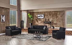 Talya Black Loveseat by Casamode
