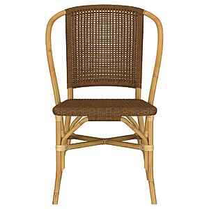 Lexley Woven Rattan Dining Side Chair - Brown (Set of 2) by Coaster