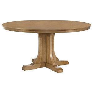 Hartville 60" Round Dining Table - Natural Light Brown by Coaster