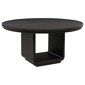 Leandro 60" Round Dining Table - Burnished Black by Coaster
