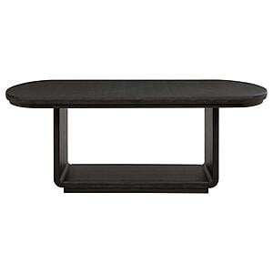 Leandro 78" Extension Dining Table - Burnished Black by Coaster