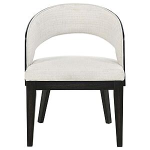 Leandro Upholstered Dining Arm Chair - Cream (Set of 2) by Coaster