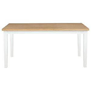 Andrews 66" Rectangular Dining Table - Light Ash & White by Coaster