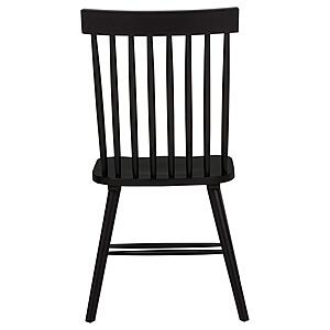 Andrews Windsor Spindle Back Dining Side Chair - Black (Set of 2) by Coaster