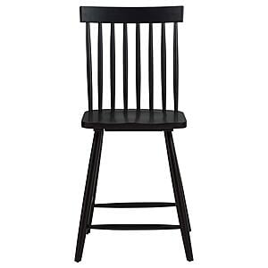 Andrews Windsor Counter Height Dining Side Chair - Black (Set of 2) by Coaster