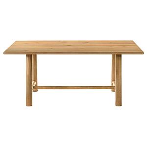 Duncan 71" Rectangular Wood Dining Table - Washed Oak by Coaster