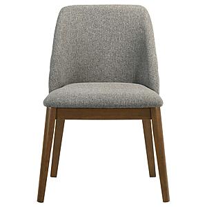Franklin Upholstered Dining Side Chair - Grey (Set of 2) by Coaster