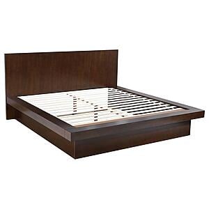Jessica Wood Eastern King LED Panel Bed - Cappuccino by Coaster
