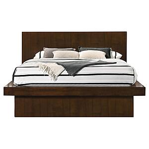 Jessica Wood Queen LED Panel Bed - Cappuccino by Coaster
