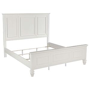 Sandy Beach 63" Eastern King Wood Panel Bed - Cream White by Coaster