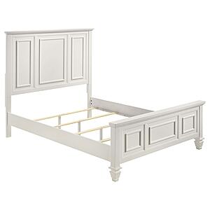 Sandy Beach Wood Queen Panel Bed - Cream White by Coaster