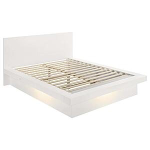Jessica Wood Eastern King LED Panel Bed - Snow White by Coaster