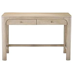 Solano 2-Drawer Makeup Table Vanity Desk - Weathered Mango by Coaster