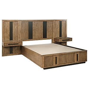 Terrace California King Wall Panel Storage Bed - Ash Brown by Coaster