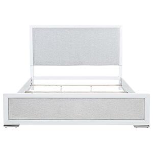 Gracemont 57" Eastern King Panel Bed - Grey & White by Coaster