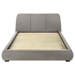Mokena 46" Upholstered Eastern King Platform Bed - Taupe by Coaster
