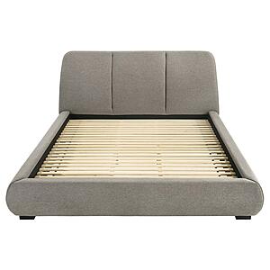 Mokena 46" Upholstered California King Platform Bed - Taupe by Coaster