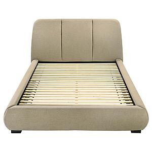Mokena 46" Upholstered Queen Platform Bed - Brown by Coaster