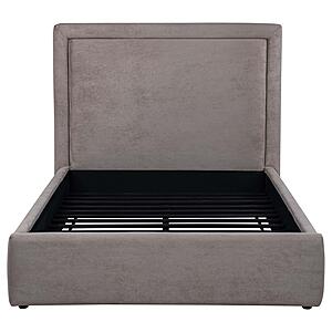 Lawson 54" Upholstered Full Panel Platform Bed - Mushroom by Coaster