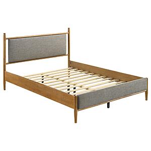 Mason 46" Queen Panel Platform Bed - Grey & Light Brown by Coaster