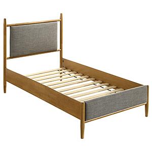 Mason 46" Twin Panel Platform Bed - Grey & Light Brown by Coaster