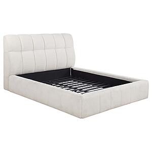Nollet 48" Upholstered Queen Panel Platform Bed - Cream by Coaster