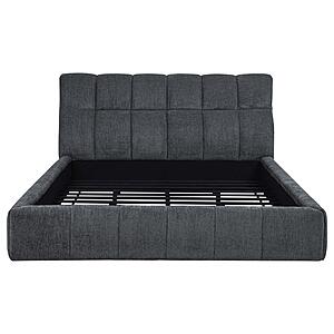Nollet 48" Upholstered California King Platform Bed - Grey by Coaster