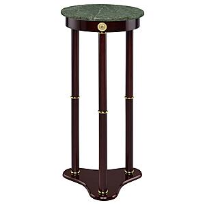 Edite Round Marble Top Plant Stand - Merlot by Coaster