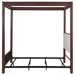 Zimmerlee 89" Metal Queen Canopy Bed - Rust Brown by Coaster