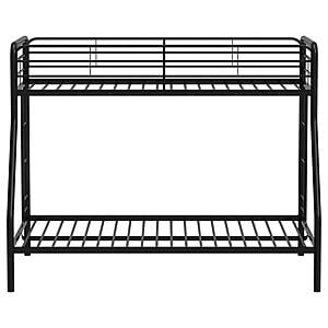 Carson Metal Twin Over Full Bunk Bed Glossy - Black by Coaster