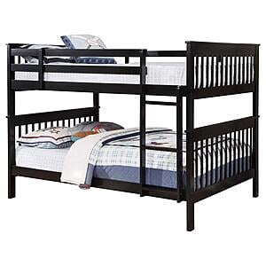 Chapman Wood Full Over Full Bunk Bed - Black by Coaster