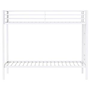 Alevera Metal Twin Over Twin Bunk Bed w/Ladder White by Coaster