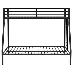 Alevera Metal Twin Over Full Bunk Bed w/Ladder - Black by Coaster