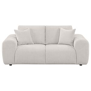 Burnett Chenille Upholstered Wide Arm Loveseat - Ivory by Coaster