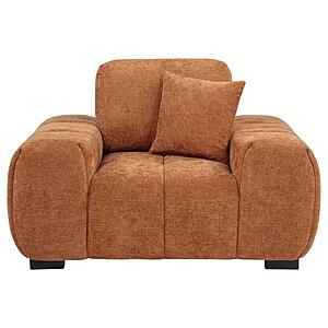 Octavia Upholstered Track Arm Accent Chair - Orange by Coaster
