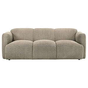 Dorset Fabric Upholstered Round Track Arm Sofa - Brown by Coaster