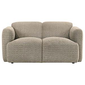 Dorset Fabric Upholstered Round Track Arm Loveseat - Brown by Coaster