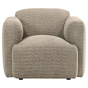 Dorset Fabric Upholstered Round Track Arm Accent Chair - Brown by Coaster