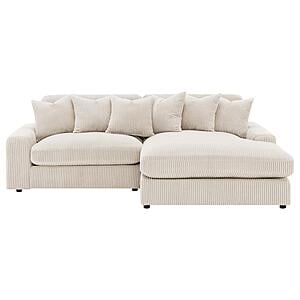 Blaine Upholstered Reversible Chaise Sectional Sofa - Sand by Coaster