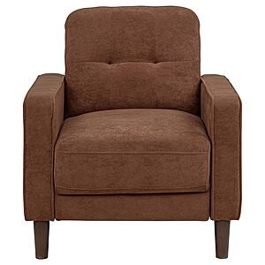Bowen II Fabric Upholstered Track Arm Accent Chair - Rust by Coaster