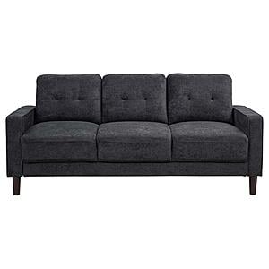 Bowen II Fabric Upholstered Track Arm Sofa Steel - Grey by Coaster