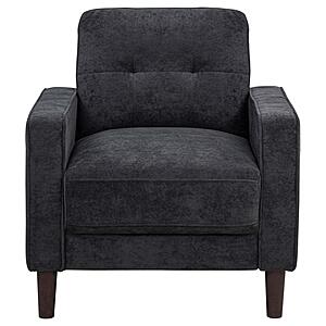 Bowen II Fabric Upholstered Track Arm Chair Steel - Grey by Coaster